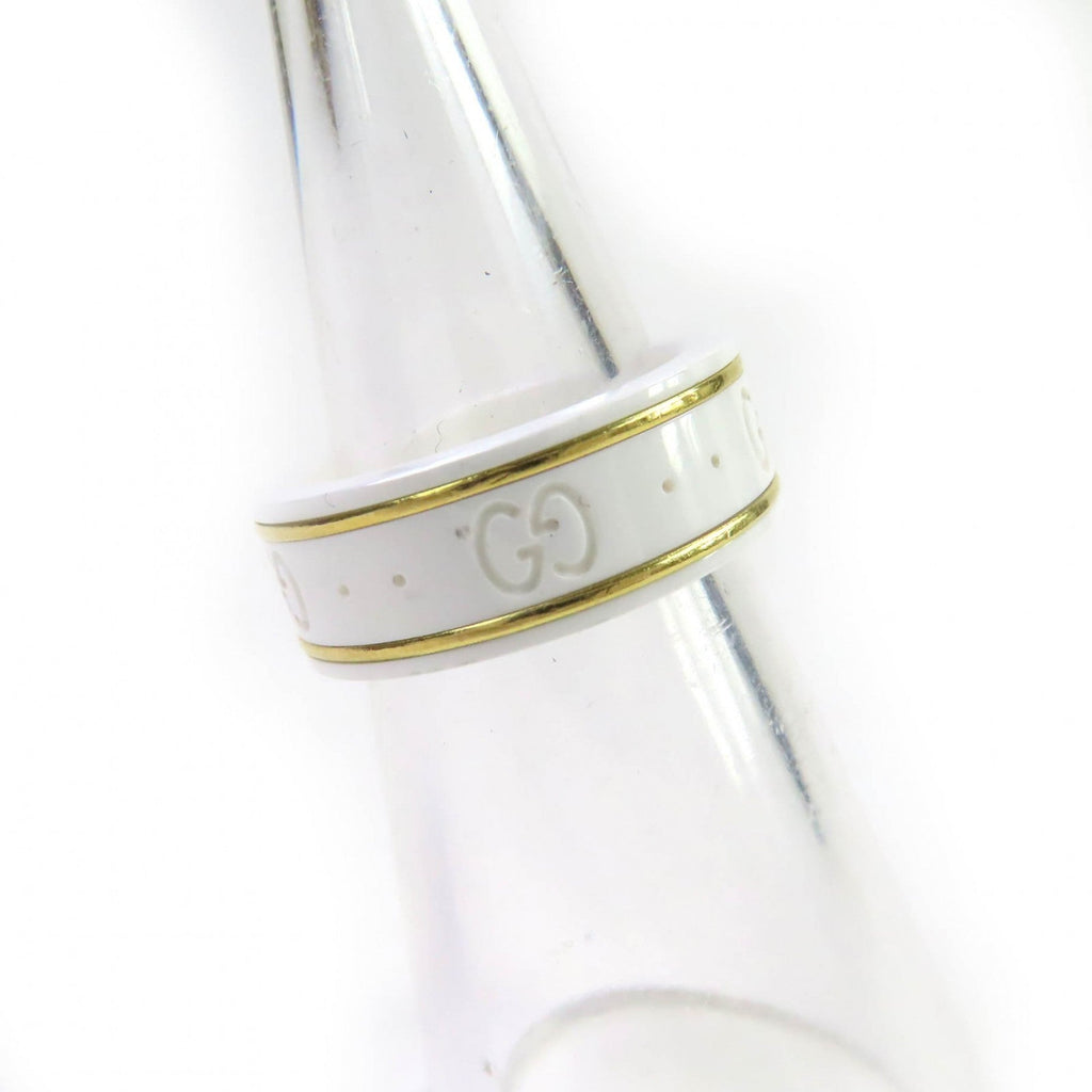 Gucci White Ceramic Band Ring (Pre-Owned)