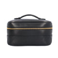 Chanel Black Leather Handbag Vanity Bag (Pre-Owned)
