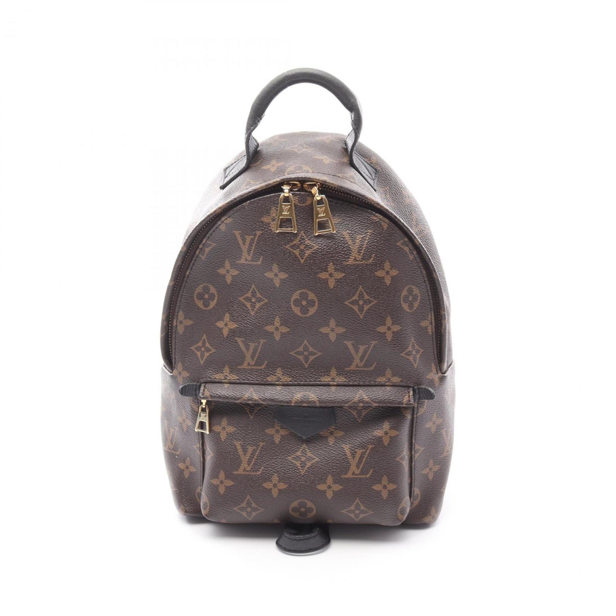 Louis Vuitton Black Brown Pvc Coated Canvas Leather Backpack (Pre-Owned)
