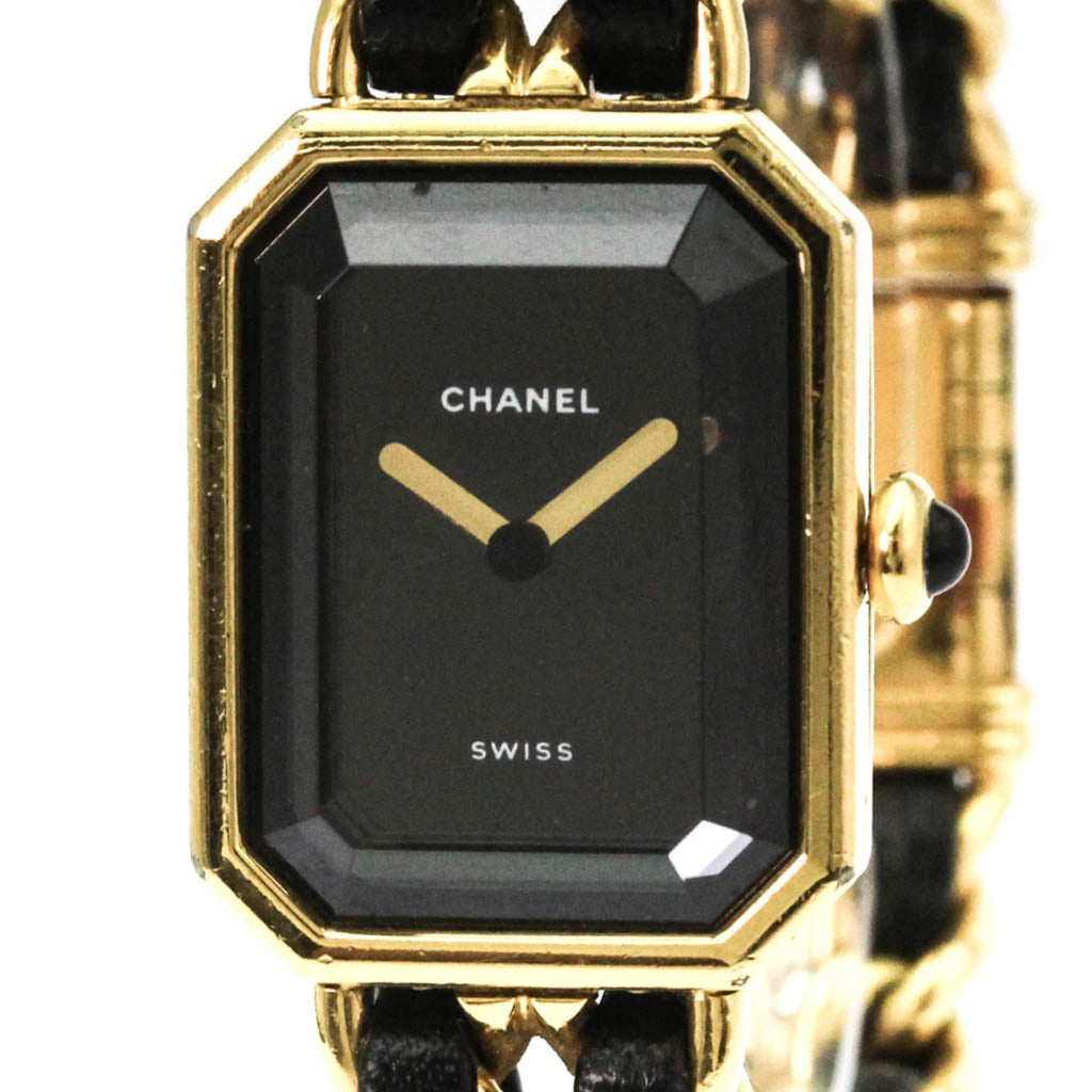 Chanel Premiere Rock Quartz Watch Plated Metal And Leather Watch (Pre-Owned)