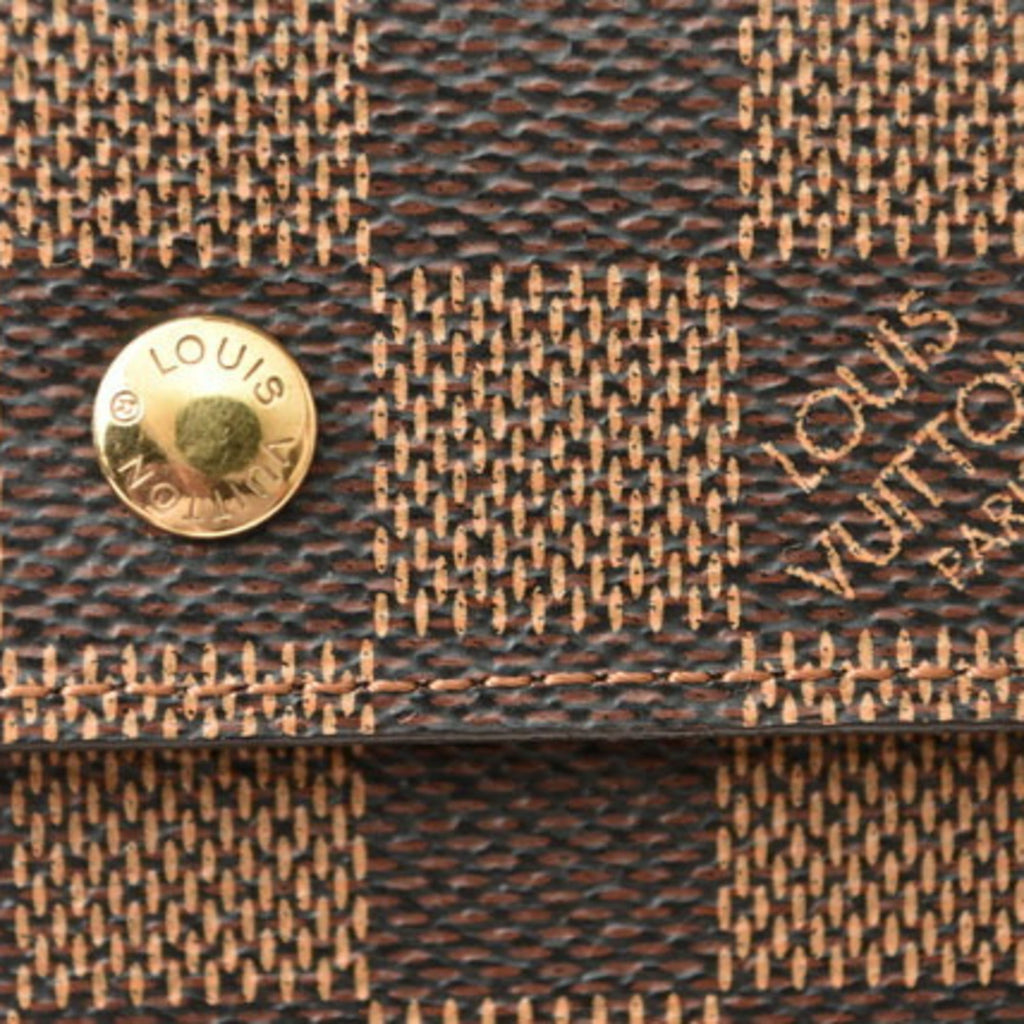 Louis Vuitton Damier Damier Canvas Damier Canvas Chain/Shoulder Wallet (Pre-Owned)