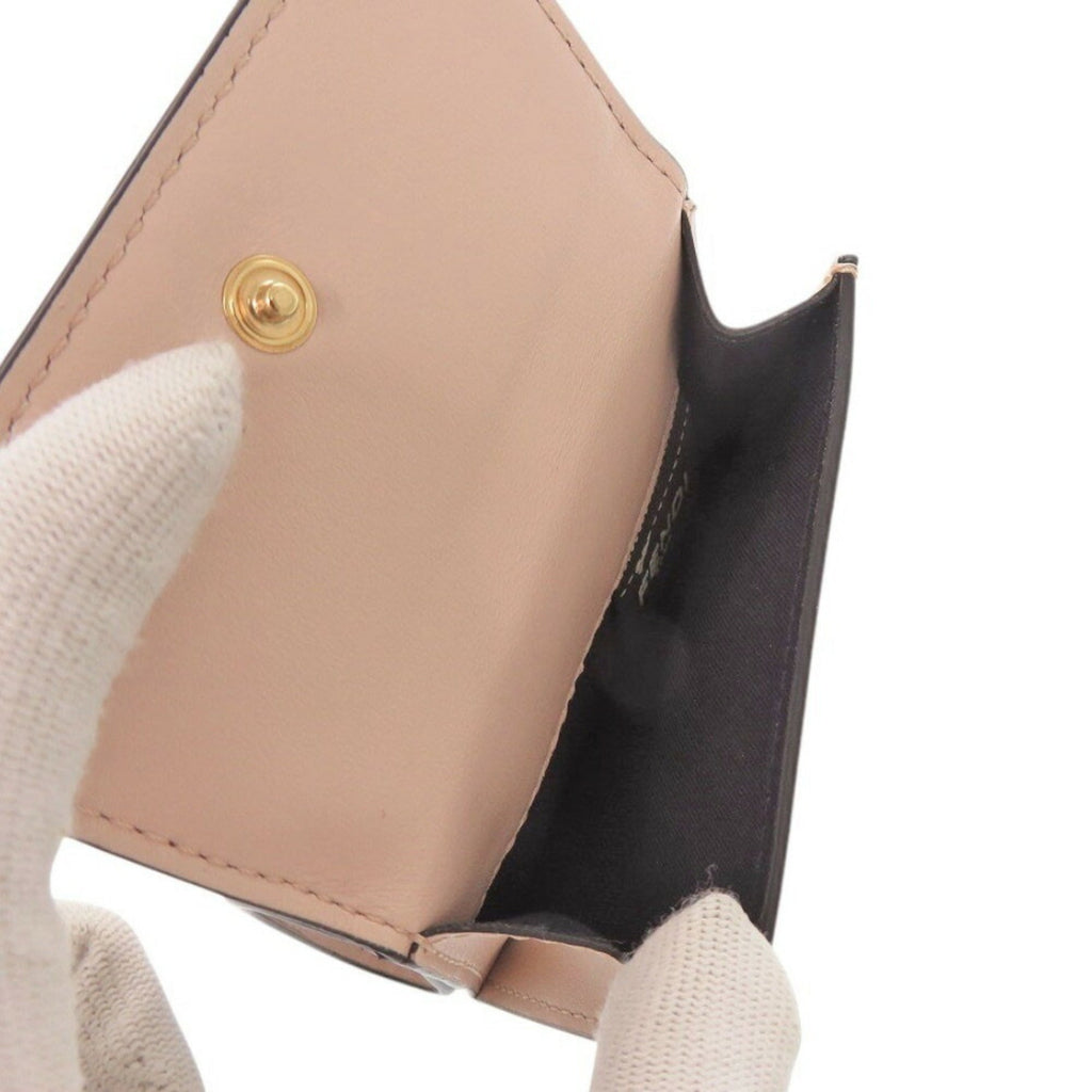 Fendi Pink Leather Wallet (Tri-Fold) (Pre-Owned)