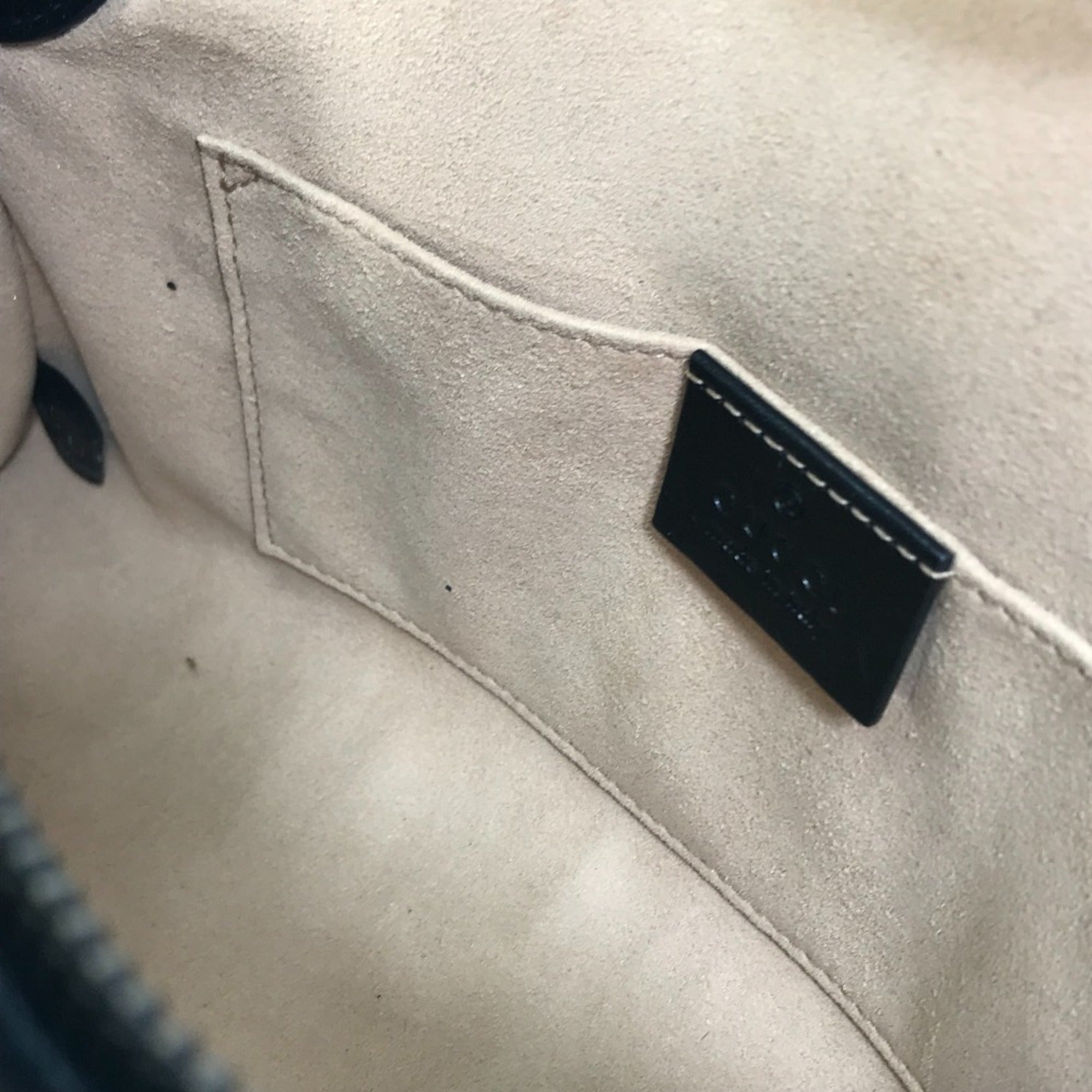 Gucci Black Leather Clutch Bag Shoulder Bag (Pre-Owned)