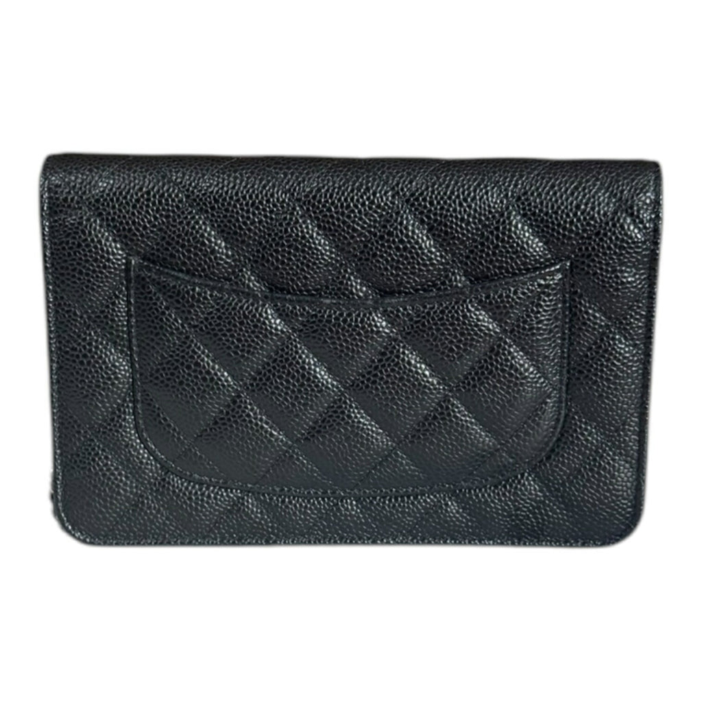 Chanel Black Grained Calfskin Shoulder Bag (Pre-Owned)