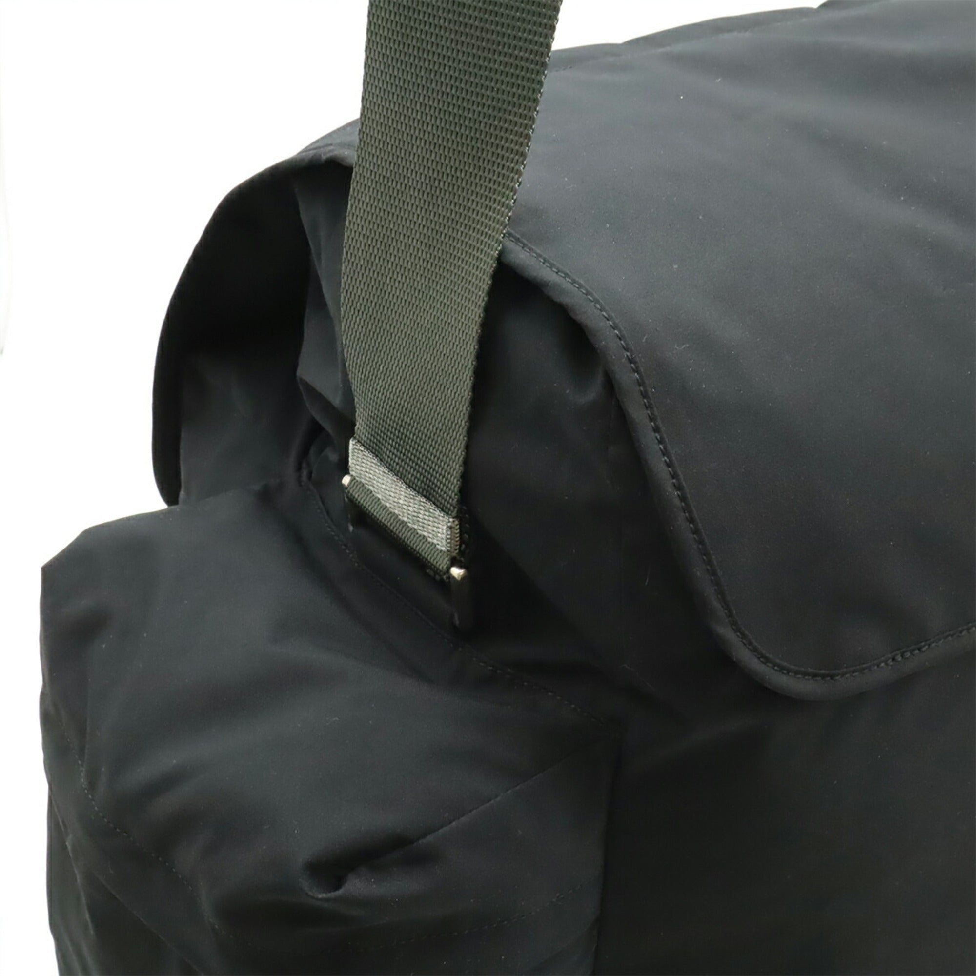 Prada Black Gray Light Gray Nero Nylon Handbag Shoulder Bag (Pre-Owned)