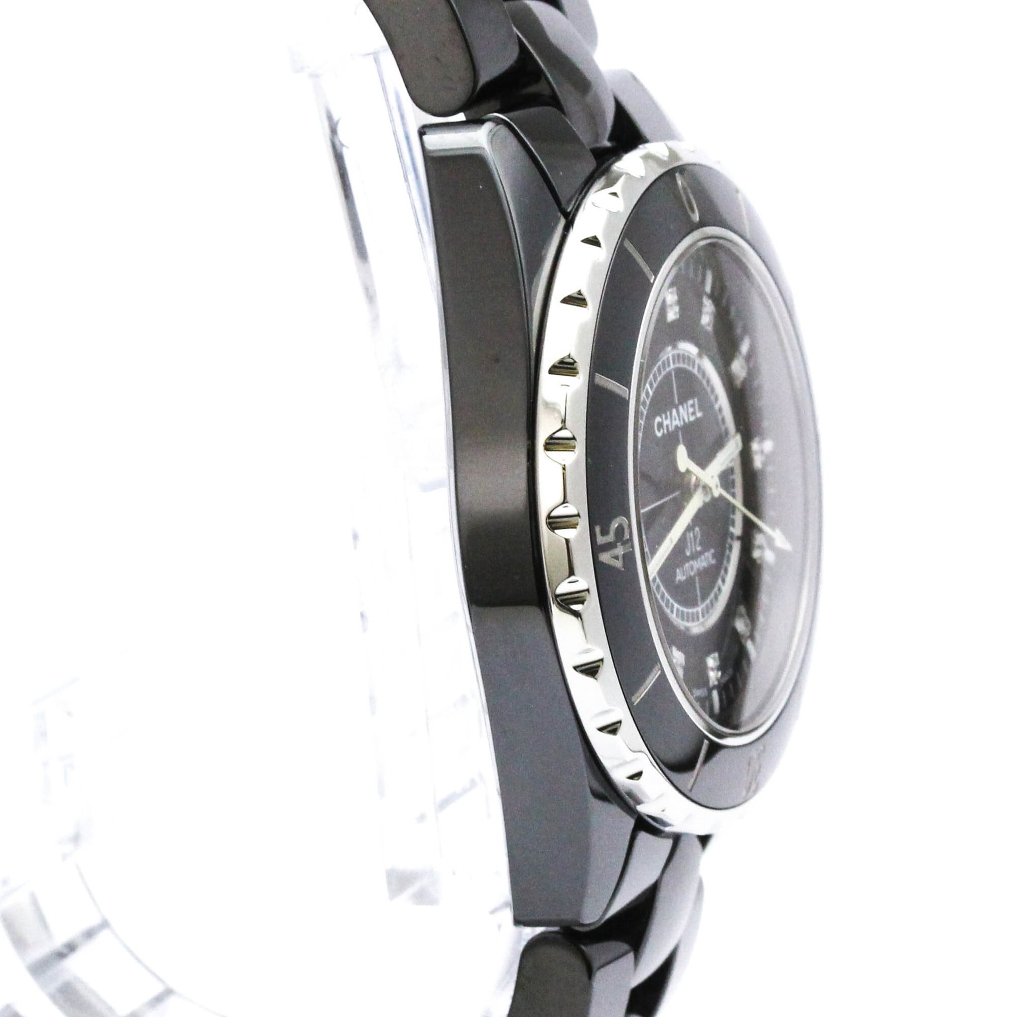 Chanel J12 Automatic Watch Ceramic And Stainless Steel With Diamond Markers Watch (Pre-Owned)