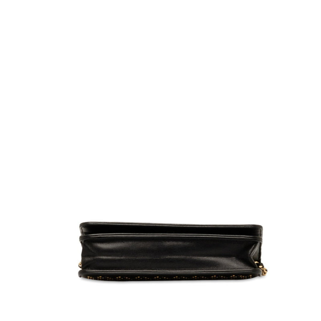 Chanel Black Suede Chain/Shoulder Wallet (Pre-Owned)