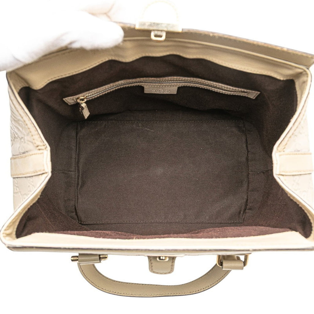 Gucci Guccissima Beige Leather Handbag (Pre-Owned)