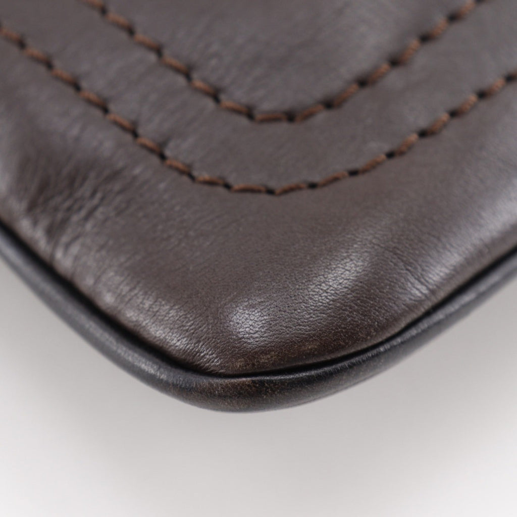 Louis Vuitton Brown Coffee Leather Shoulder Bag (Pre-Owned)