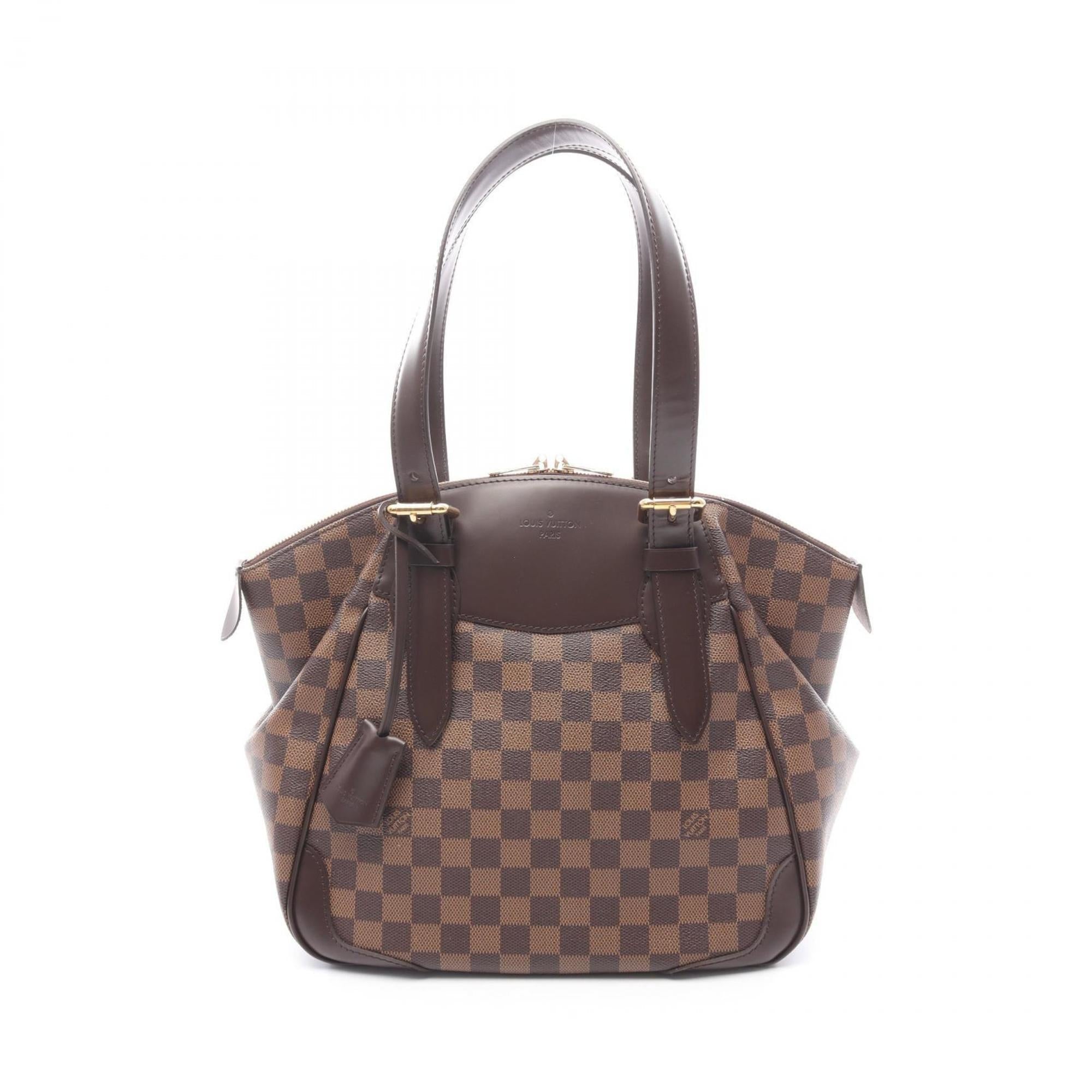 Louis Vuitton Damier Brown Ebene Coated Canvas Leather Shoulder Bag (Pre-Owned)