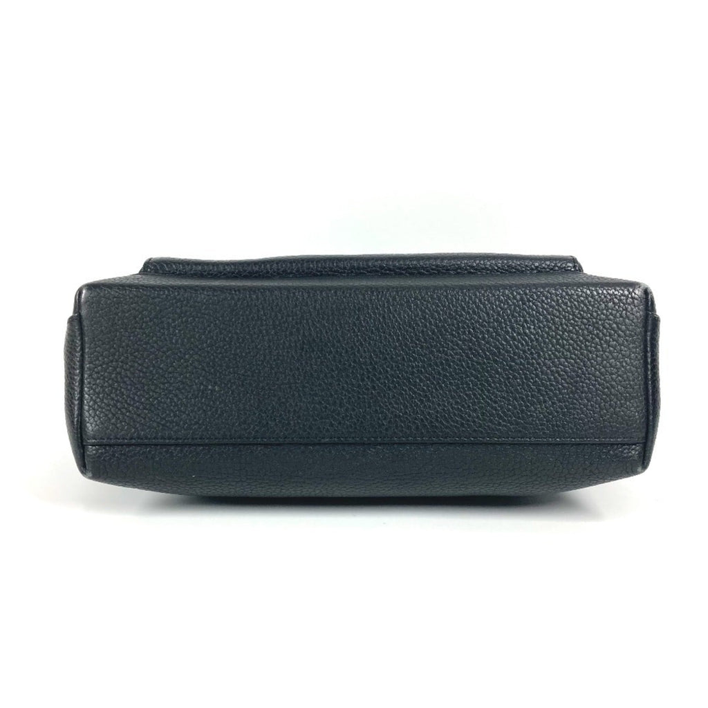 Louis Vuitton Black Noir Leather Messenger Bag Shoulder Bag (Pre-Owned)