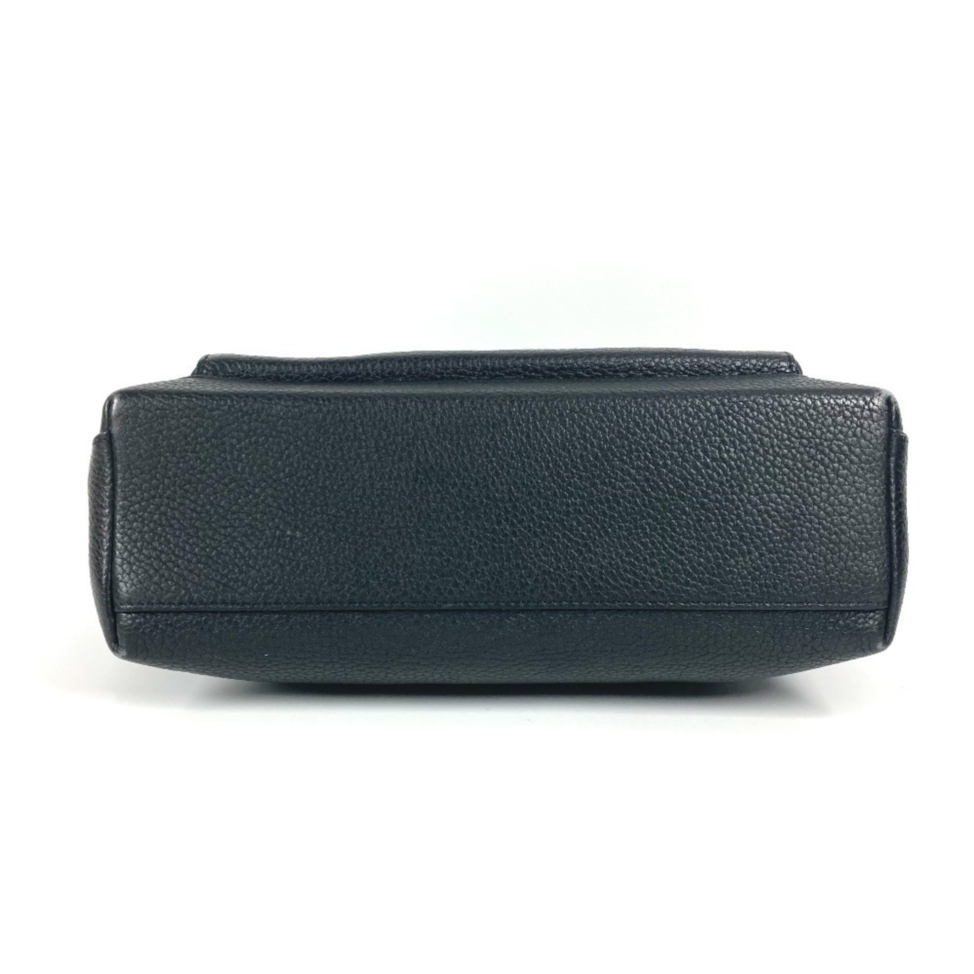 Louis Vuitton Black Noir Leather Messenger Bag Shoulder Bag (Pre-Owned)