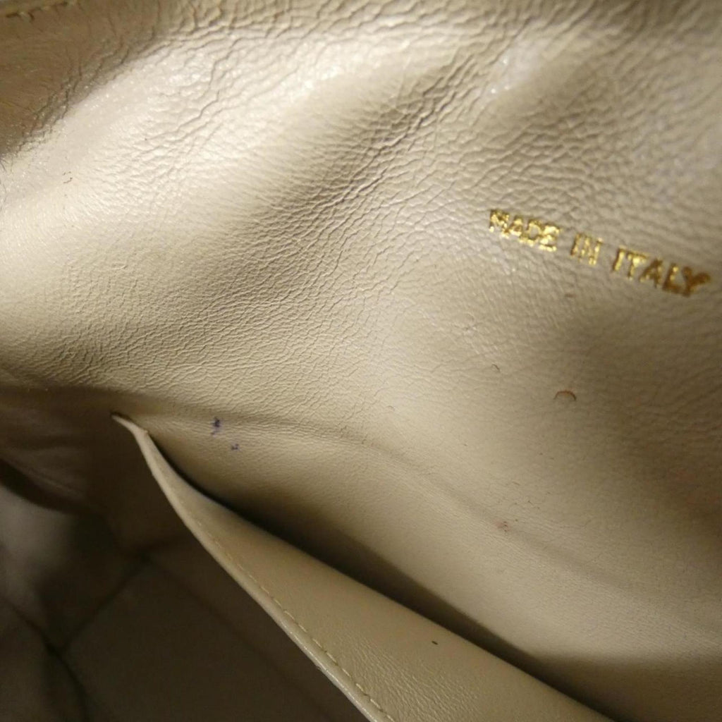 Chanel Beige Grained Calfskin Shoulder Bag (Pre-Owned)