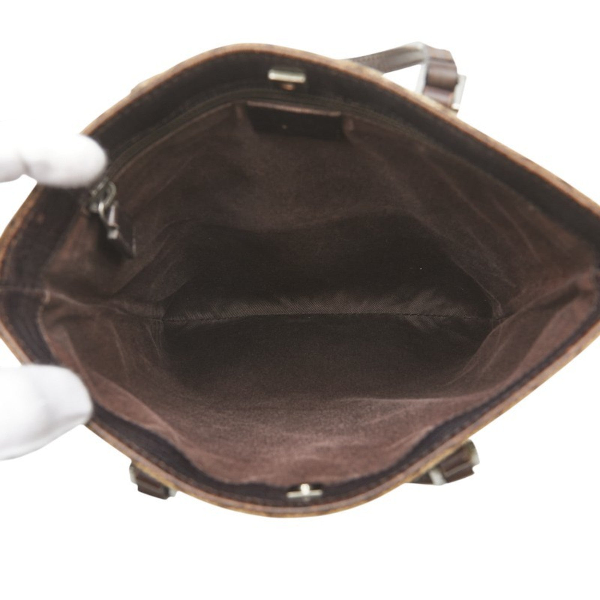 Gucci Brown Pvc Leather Handbag Tote Bag (Pre-Owned)