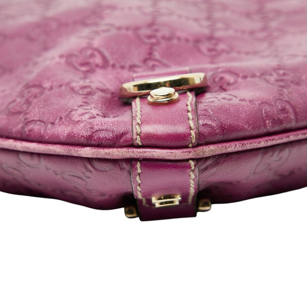 Gucci Purple Leather Shoulder Bag (Pre-Owned)