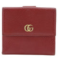 Gucci Red Color Leather Wallet (Bi-Fold) (Pre-Owned)