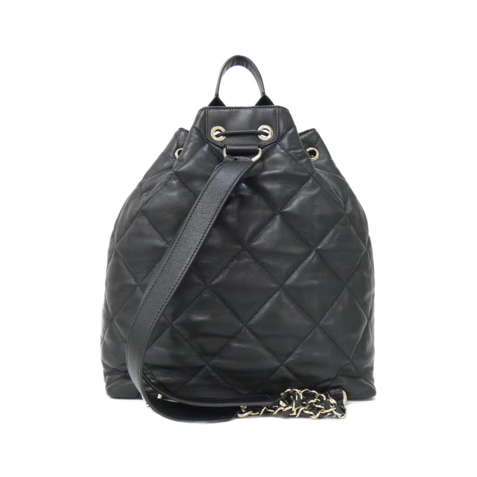 Chanel Black Leather Backpack (Pre-Owned)