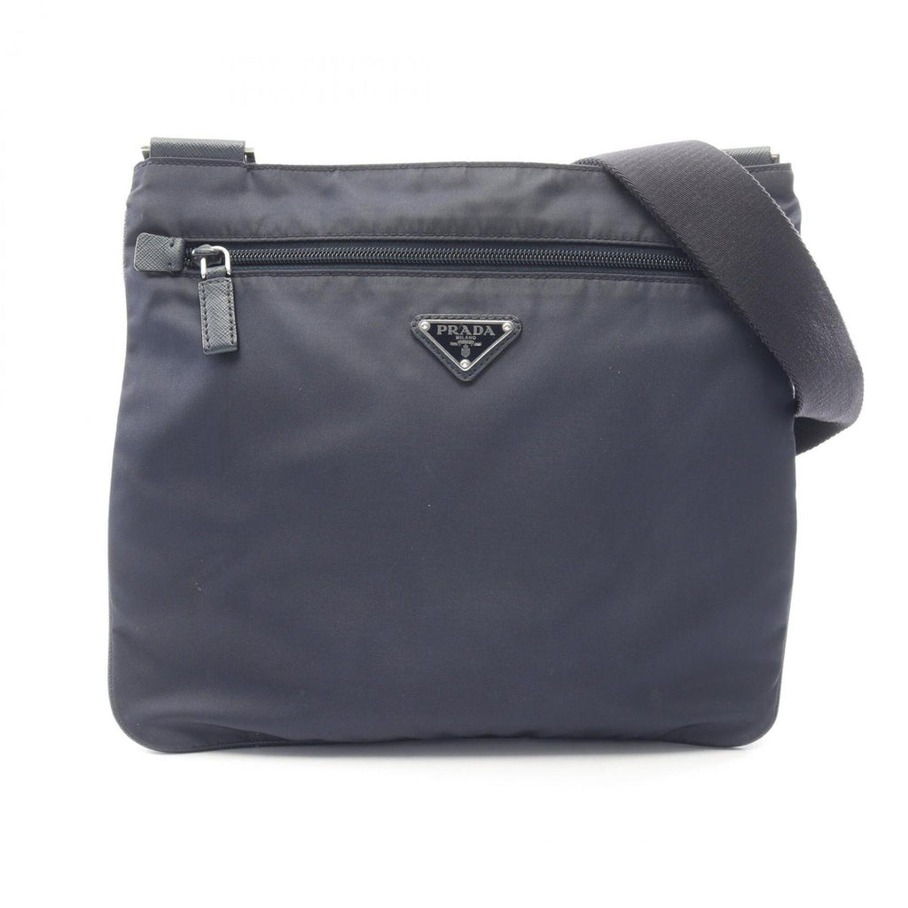 Prada Navy Nylon Saffiano Triangle Handbag Shoulder Bag (Pre-Owned)