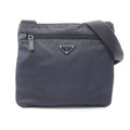 Prada Navy Nylon Saffiano Triangle Handbag Shoulder Bag (Pre-Owned)