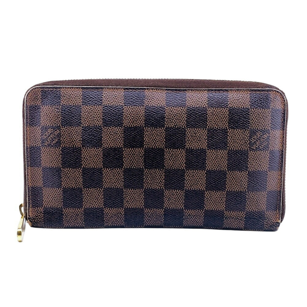 Louis Vuitton Brown Leather Long Wallet (Bi-Fold) (Pre-Owned)
