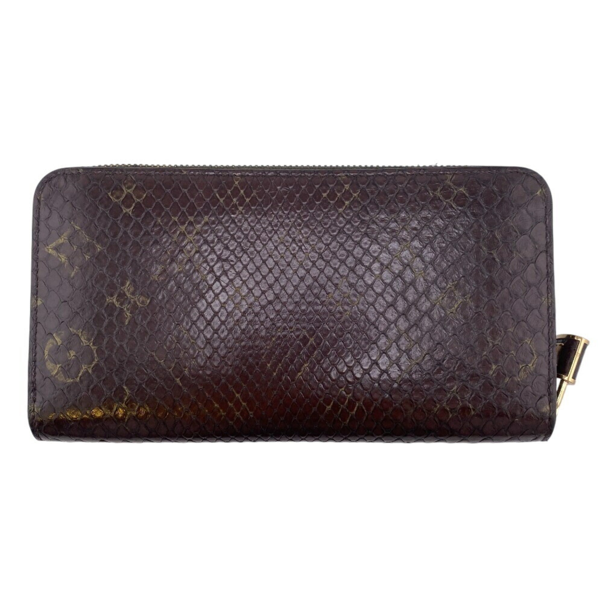Louis Vuitton Exotic Brown Monogram Monogram Long Wallet (Bi-Fold) (Pre-Owned)