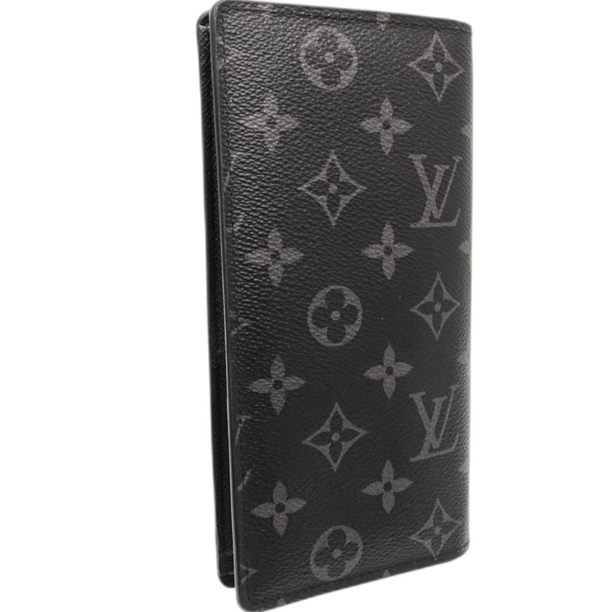 Louis Vuitton Monogram Eclipse Monogram Eclipse Noir Monogram Eclipse Long Wallet (Bi-Fold) (Pre-Owned)