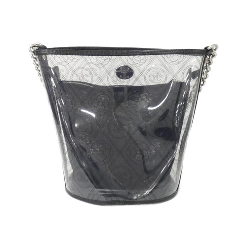 Chanel Black Clear Pvc Leather Shoulder Bag (Pre-Owned)