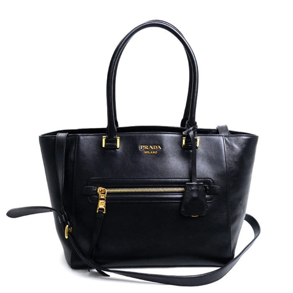 Prada Black Leather Shoulder Bag (Pre-Owned)