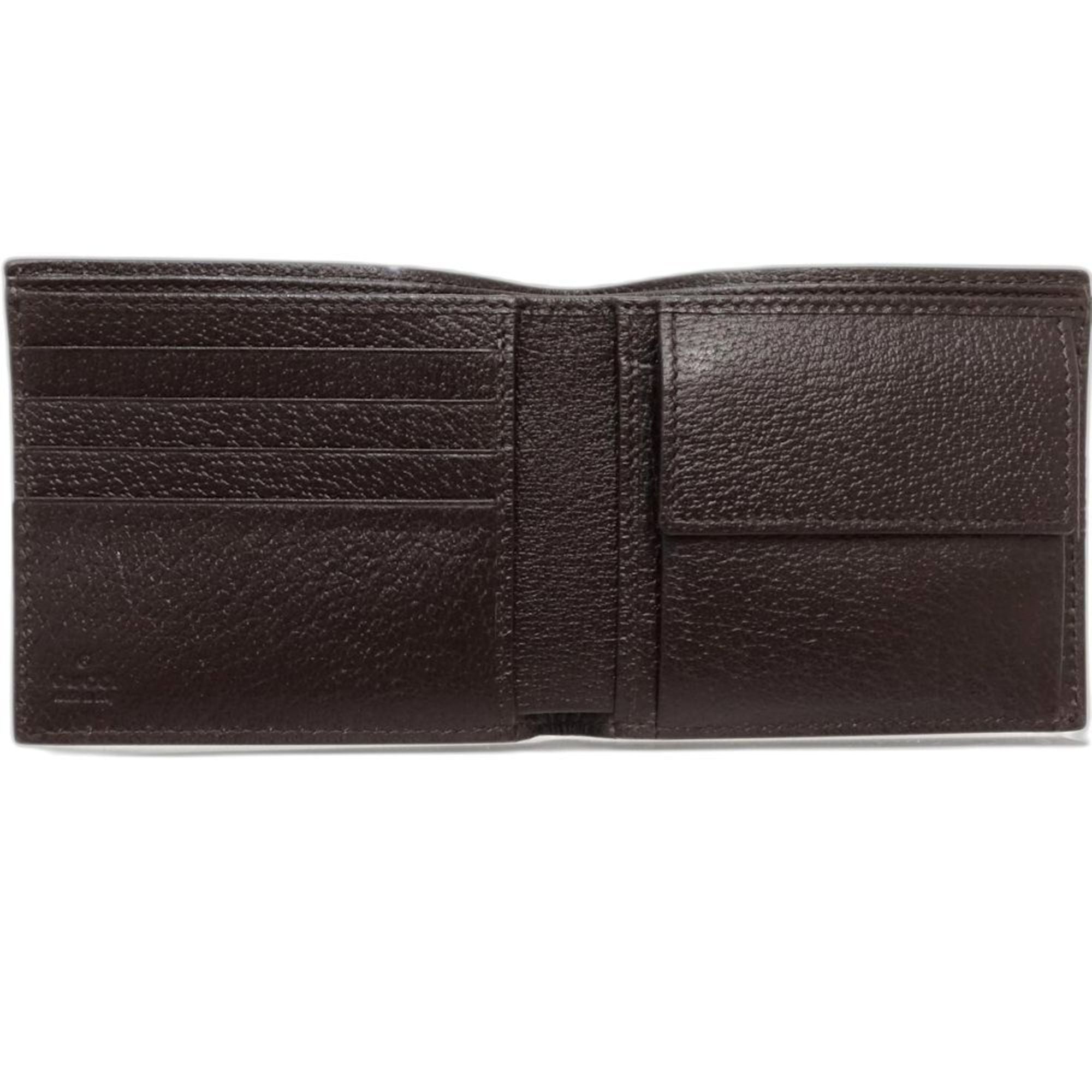 Gucci Dark Brown Leather Wallet (Bi-Fold) (Pre-Owned)