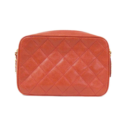 Chanel Red Color Grained Calfskin Shoulder Bag (Pre-Owned)