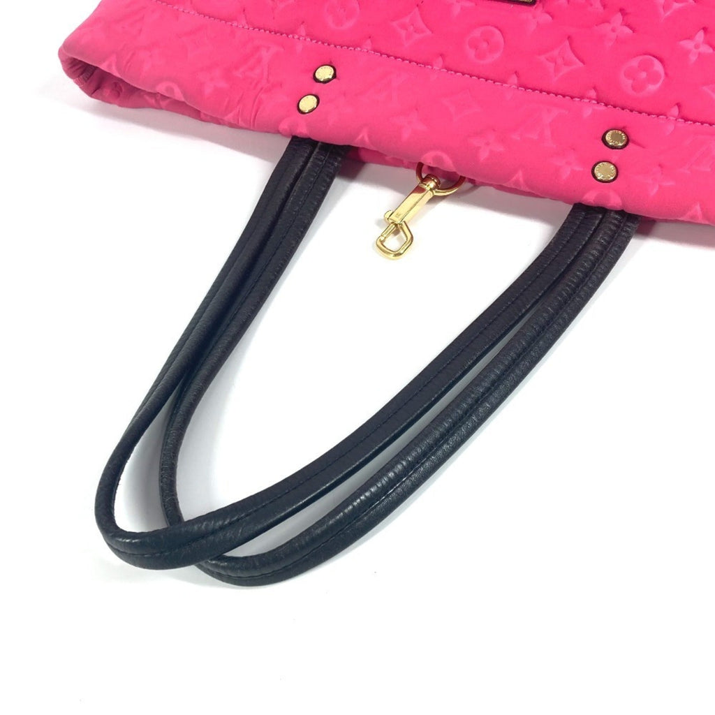 Louis Vuitton Black Pink Microfiber Shoulder Bag Tote Bag (Pre-Owned)