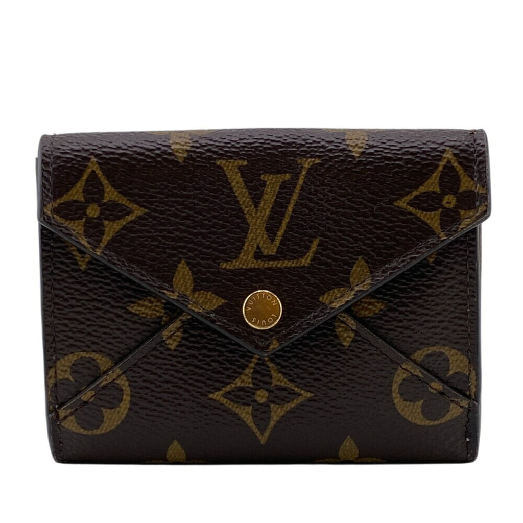 Louis Vuitton Brown Leather Wallet (Tri-Fold) (Pre-Owned)