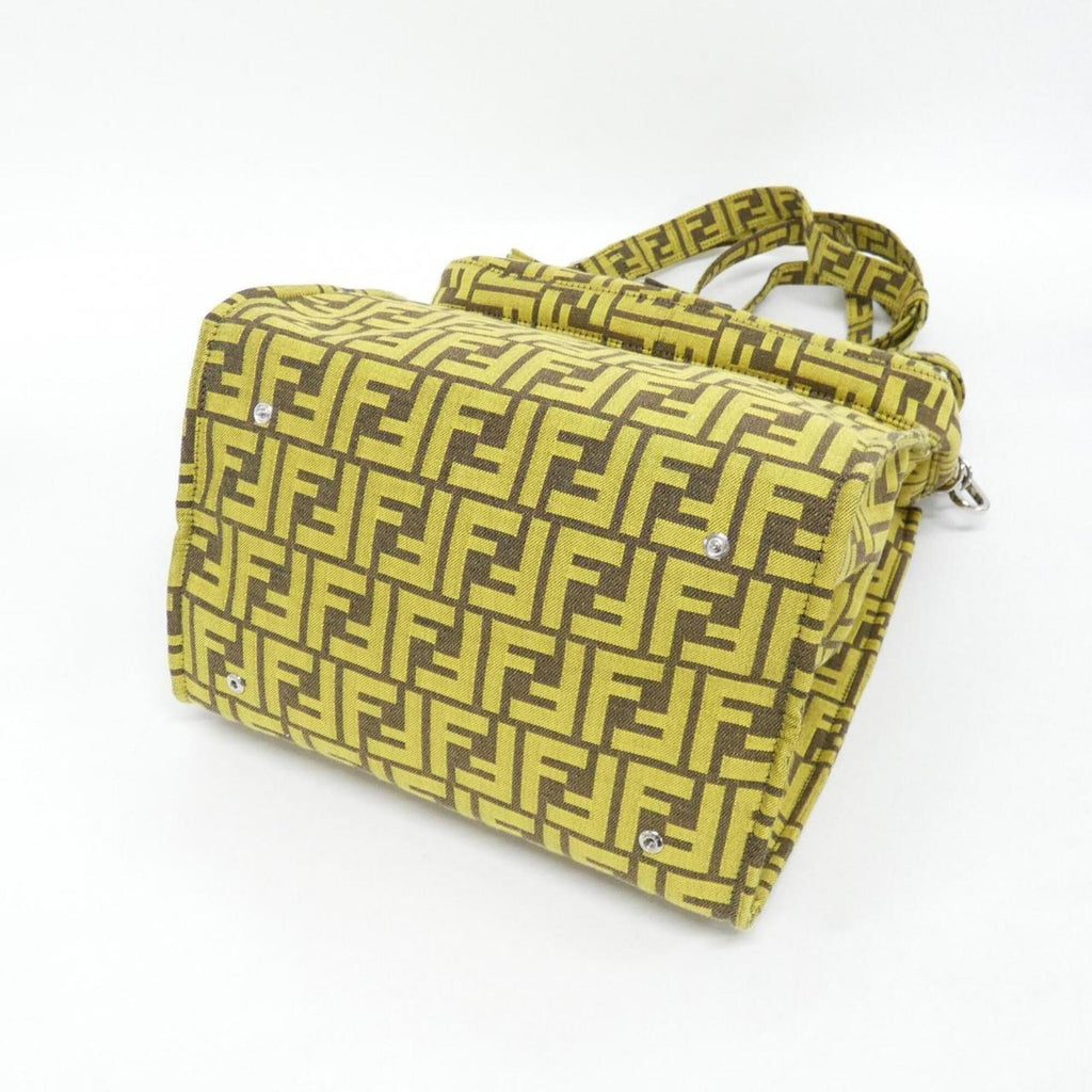 Fendi Yellow Canvas Handbag (Pre-Owned)