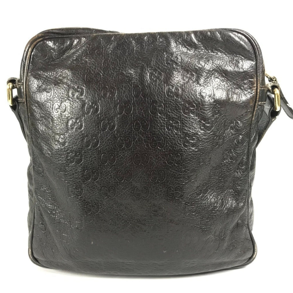 Gucci Brown Leather Pochette Shoulder Bag (Pre-Owned)