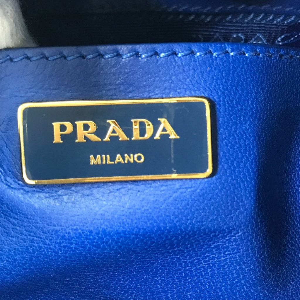 Prada Blue Leather Handbag (Pre-Owned)