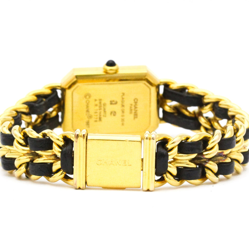 Chanel Premiere Rock Quartz Watch Plated Metal And Leather Watch (Pre-Owned)