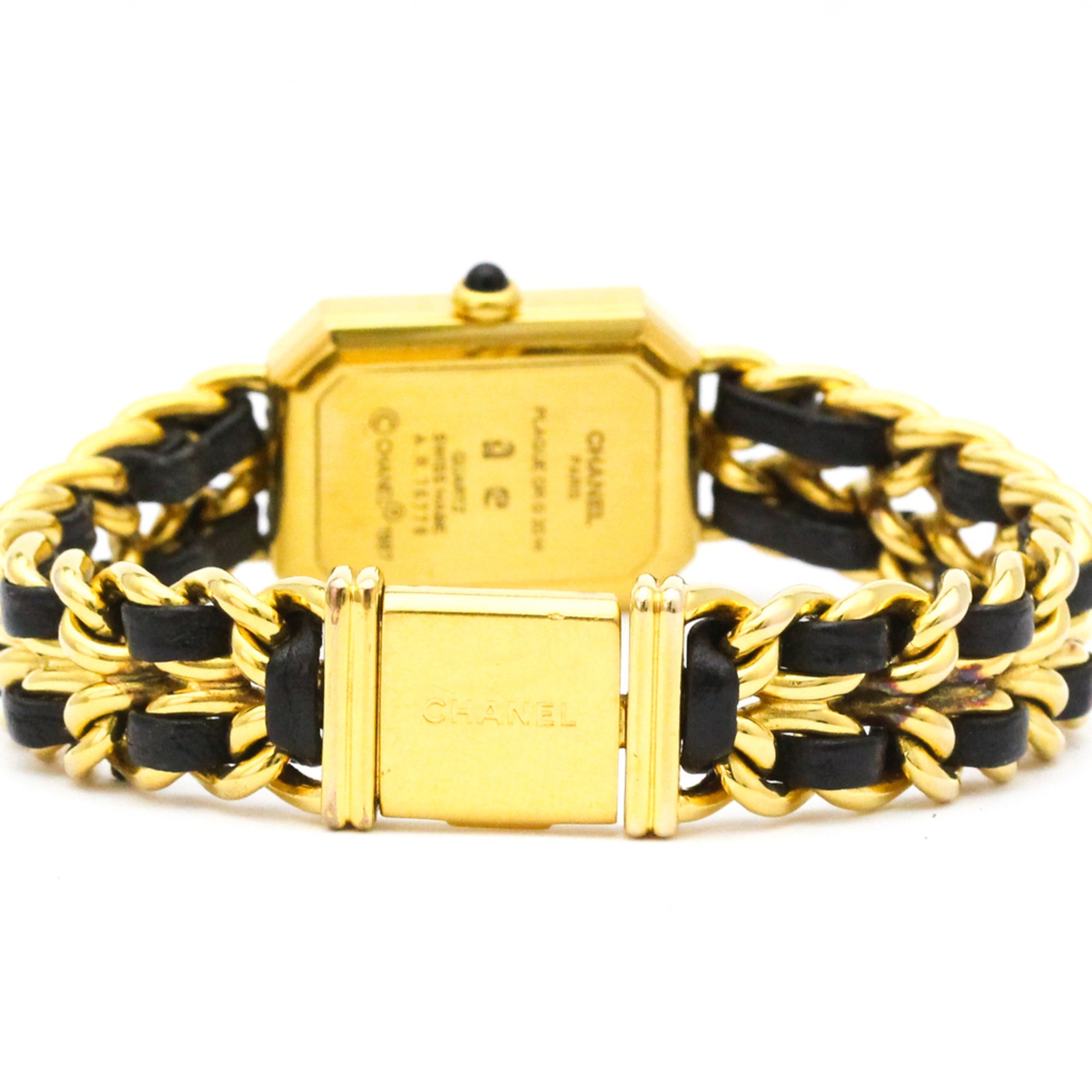 Chanel Premiere Rock Quartz Watch Plated Metal And Leather Watch (Pre-Owned)