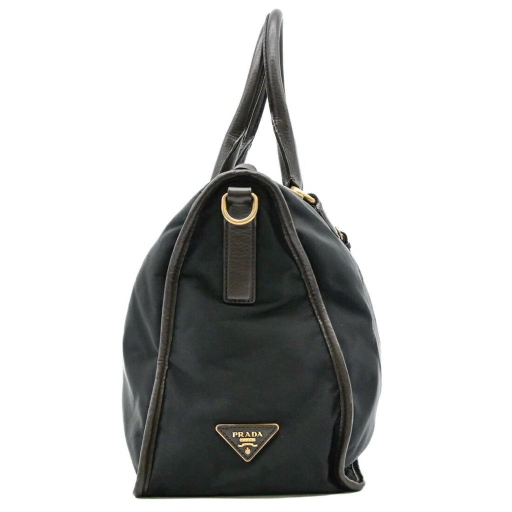 Prada Black Nylon Handbag Shoulder Bag (Pre-Owned)