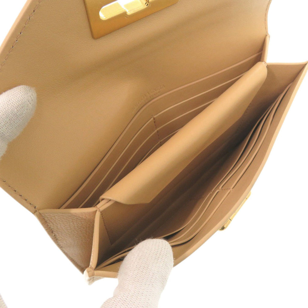 Bottega Veneta Beige Leather Wallet (Bi-Fold) (Pre-Owned)