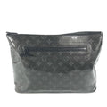 Louis Vuitton Black Vinyl Leather Clutch Bag Pochette Pouch (Pre-Owned)