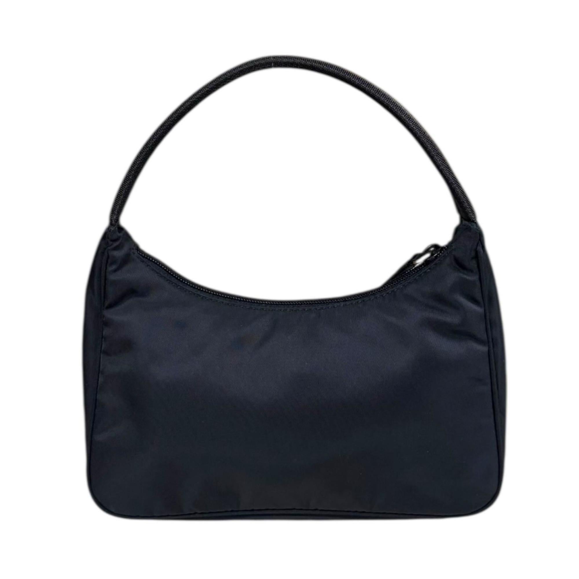 Prada Black Nero Nylon Handbag (Pre-Owned)