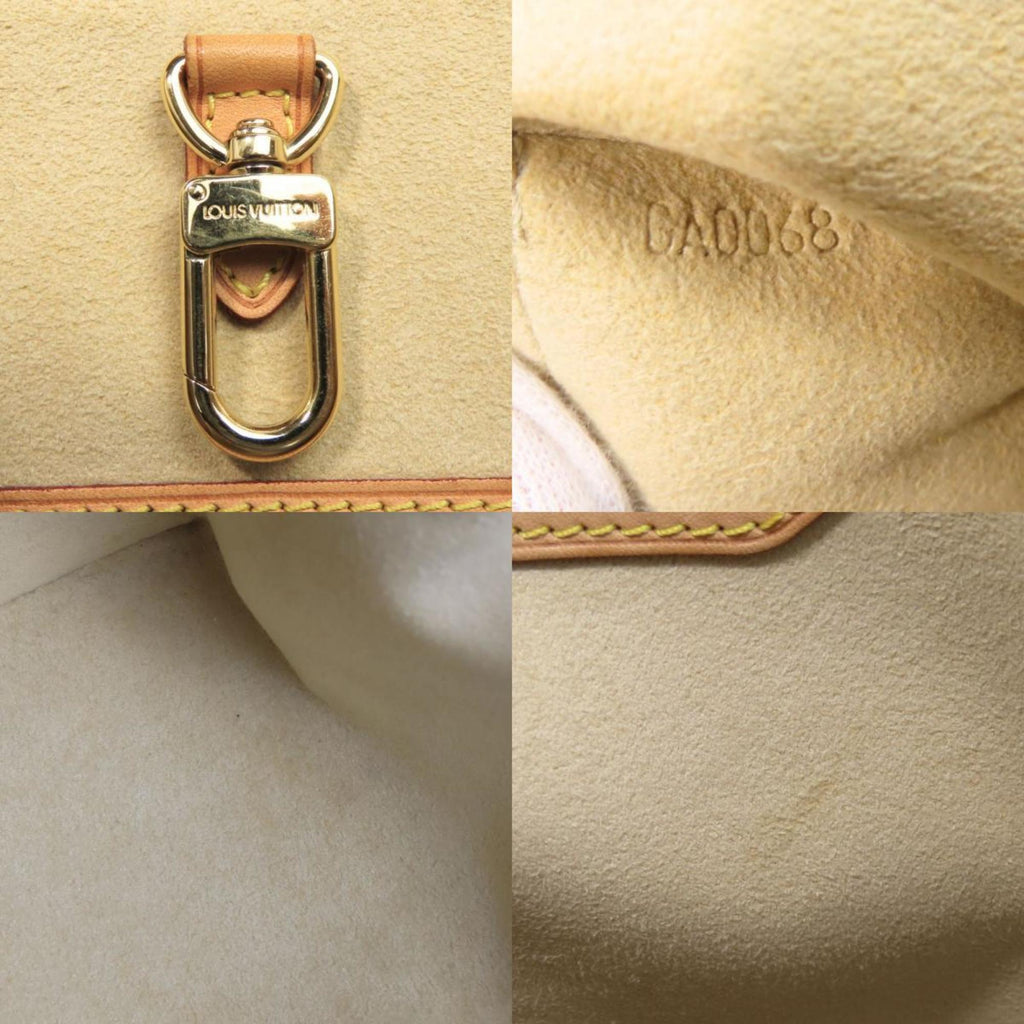 Louis Vuitton White Damier Azur Leather Tote Bag (Pre-Owned)