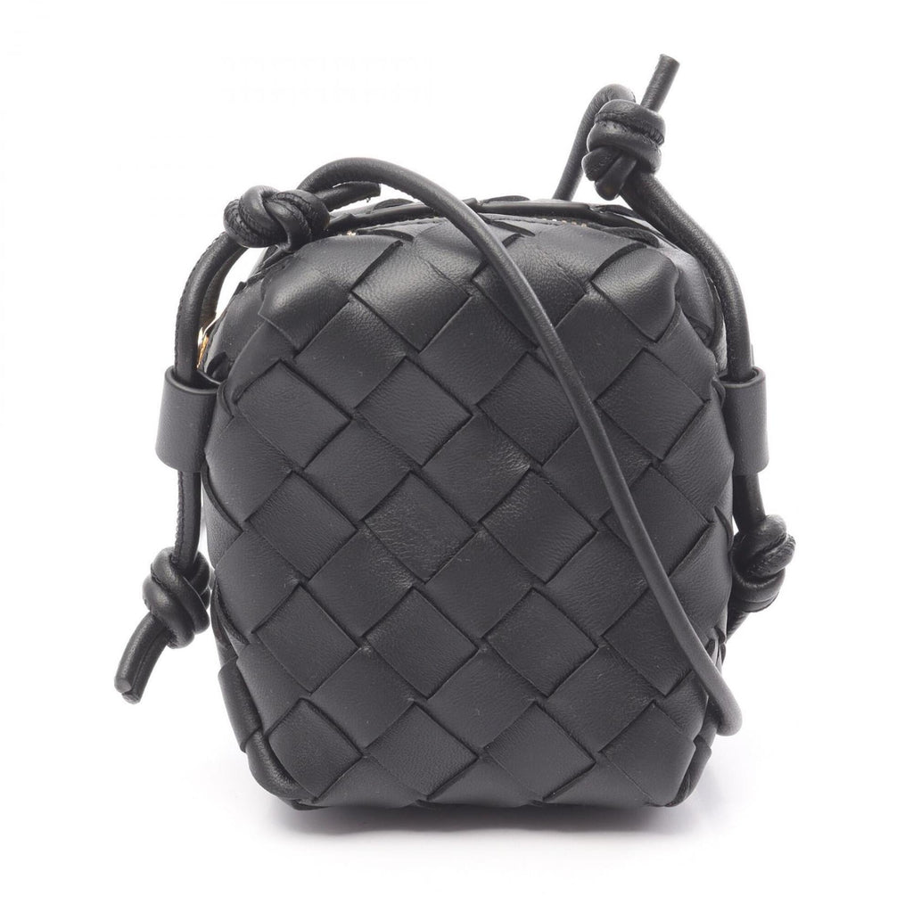 Bottega Veneta Black Intrecciato Handbag Shoulder Bag (Pre-Owned)