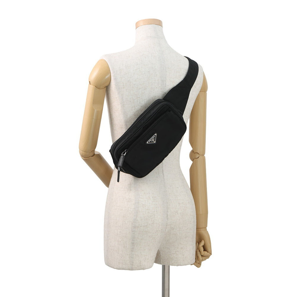 Prada Saffiano Black Nylon Sling Bag (Pre-Owned)