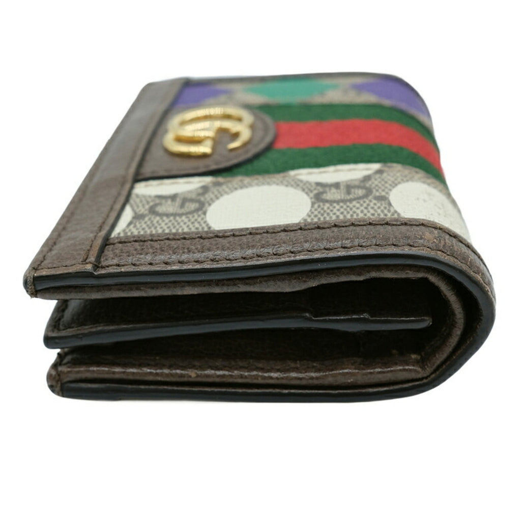 Gucci Beige Brown Multi-Color Gg Supreme Wallet (Bi-Fold) (Pre-Owned)