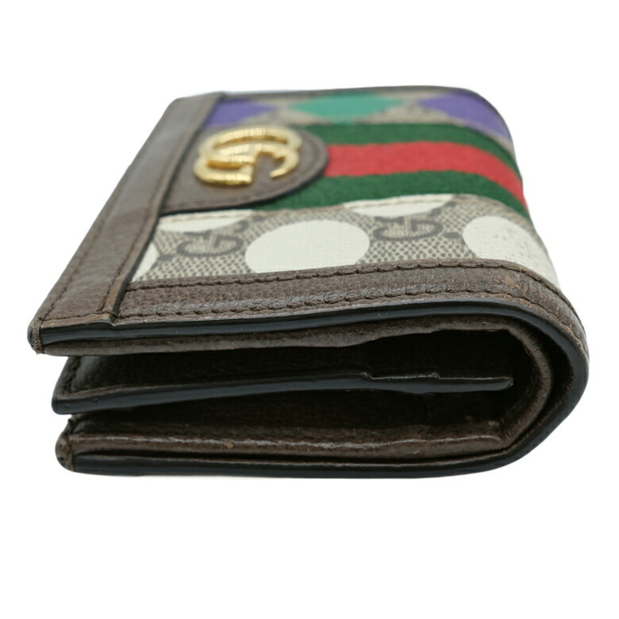 Gucci Beige Brown Multi-Color Gg Supreme Wallet (Bi-Fold) (Pre-Owned)
