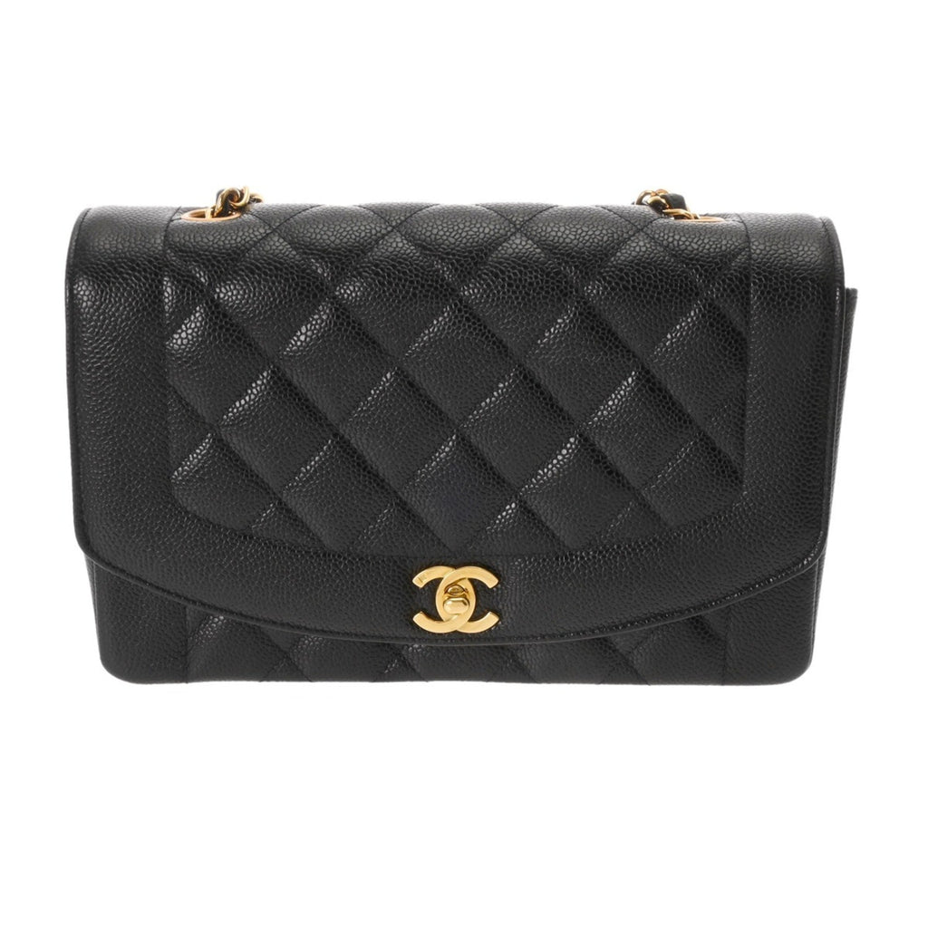 Chanel Black Grained Calfskin Shoulder Bag (Pre-Owned)