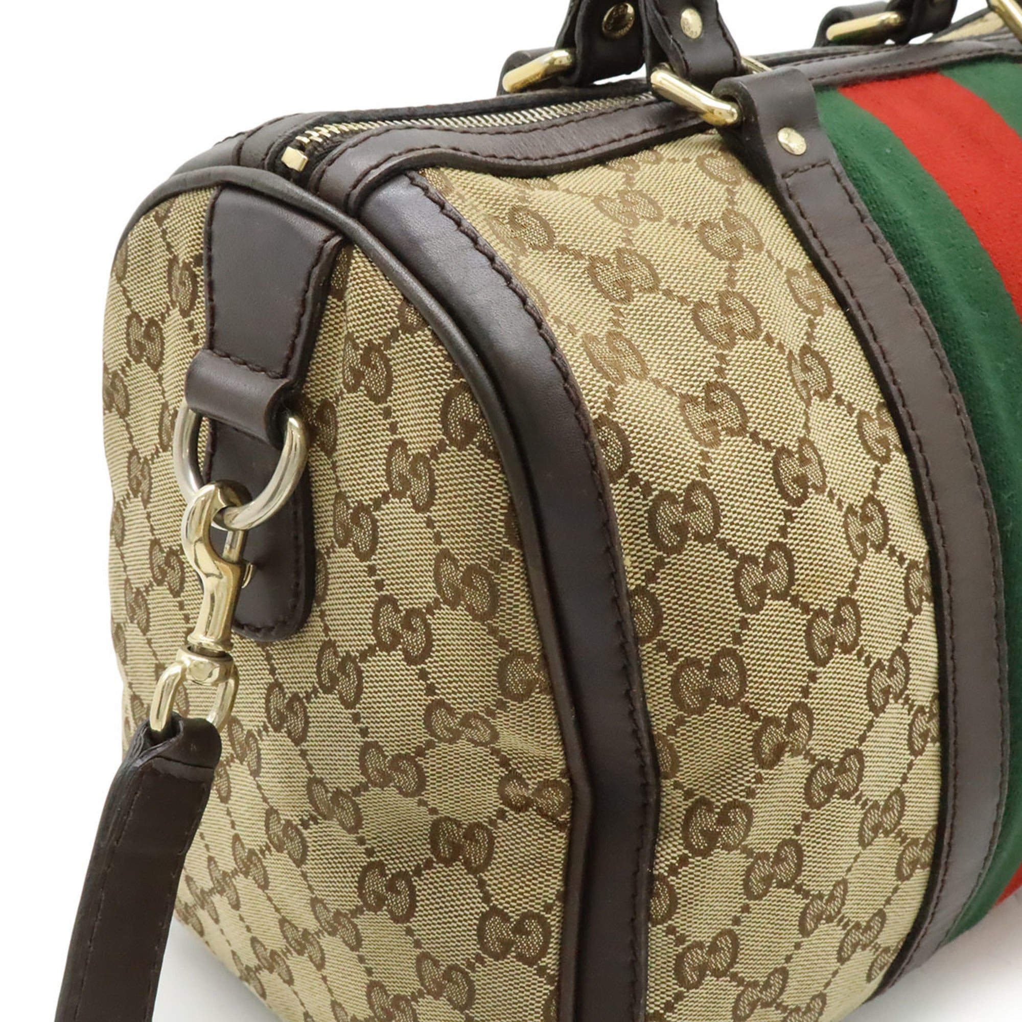 Gucci Beige Black Dark Brown Green Khaki Red Color Yellow Gg Canvas Handbag Shoulder Bag (Pre-Owned)