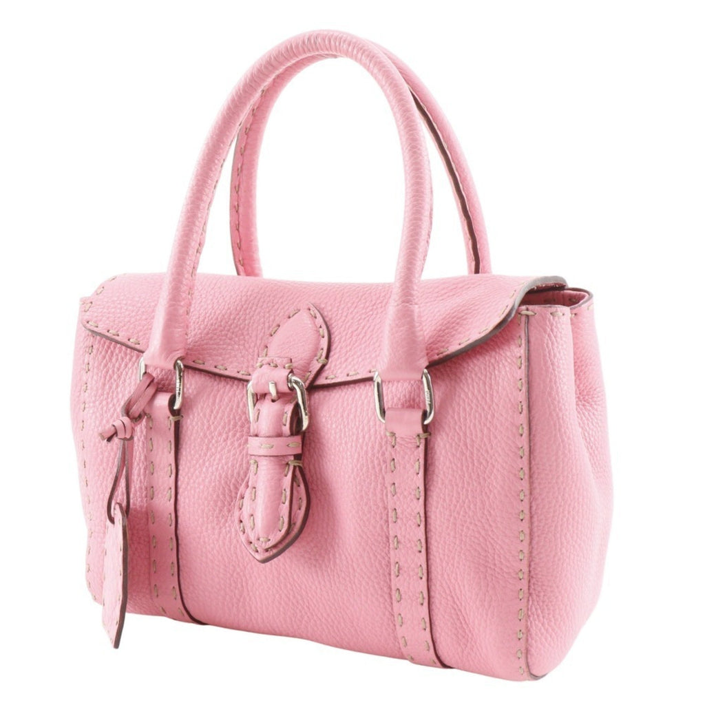 Fendi Selleria Pink Leather Handbag (Pre-Owned)