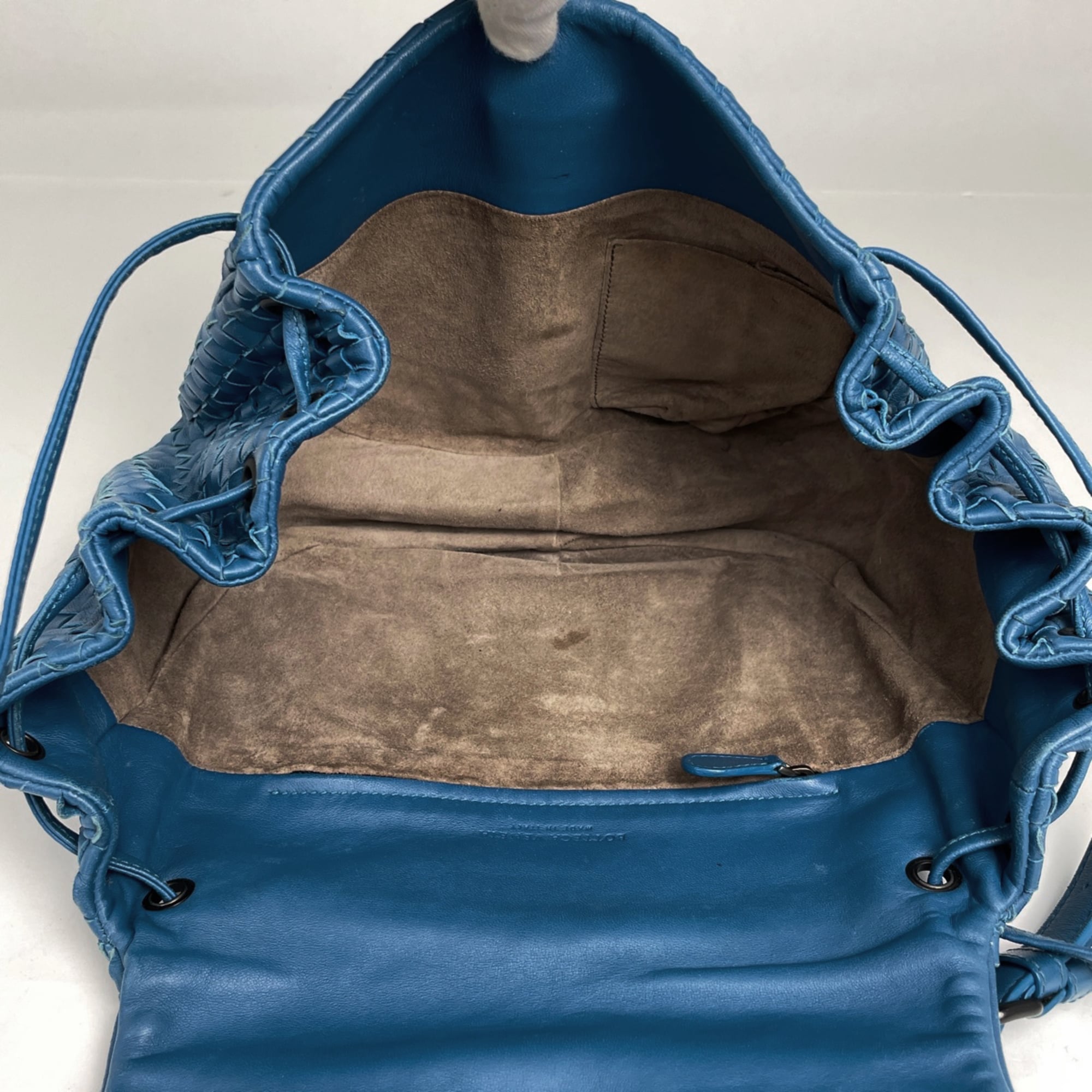 Bottega Veneta Blue Leather Shoulder Bag (Pre-Owned)